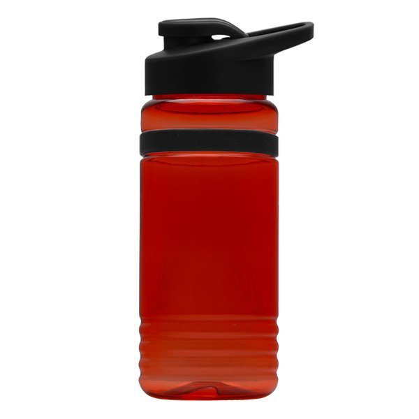 UpCycle rPET Bottle w/ Drink Thru Lid & Grip Band, 20oz.