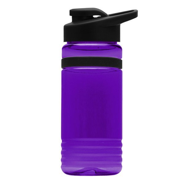 UpCycle rPET Bottle w/ Drink Thru Lid & Grip Band, 20oz.