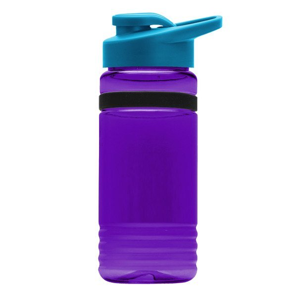 UpCycle rPET Bottle w/ Drink Thru Lid & Grip Band, 20oz.