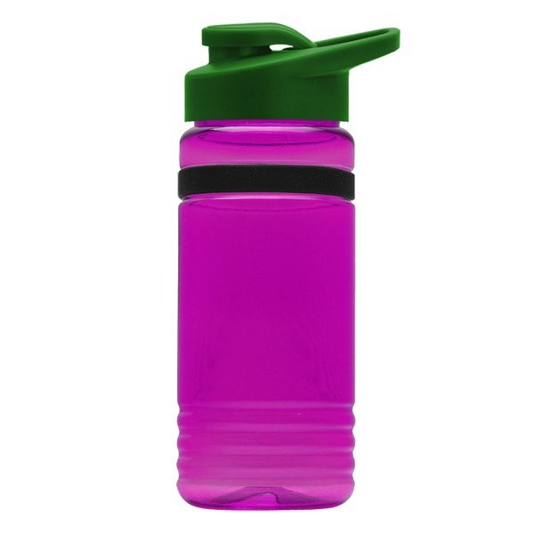 UpCycle rPET Bottle w/ Drink Thru Lid & Grip Band, 20oz.