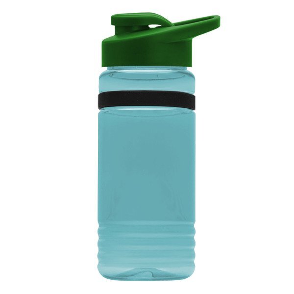 UpCycle rPET Bottle w/ Drink Thru Lid & Grip Band, 20oz.