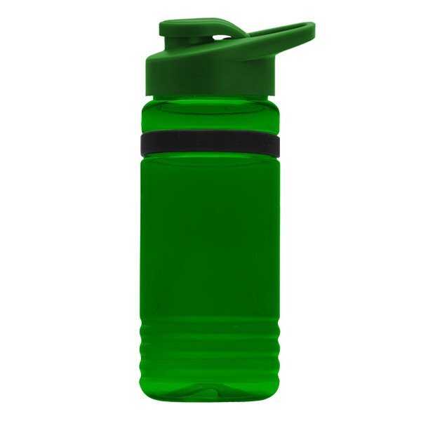 UpCycle rPET Bottle w/ Drink Thru Lid & Grip Band, 20oz.