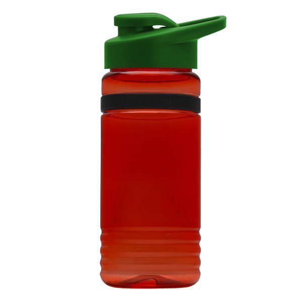 UpCycle rPET Bottle w/ Drink Thru Lid & Grip Band, 20oz.