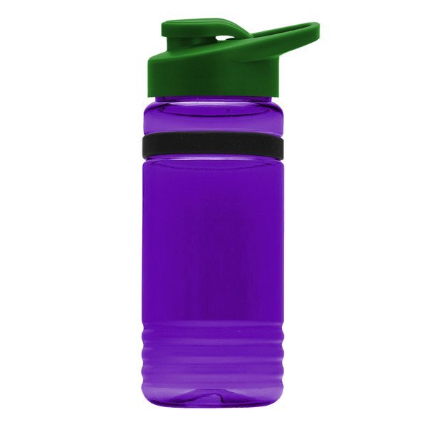 UpCycle rPET Bottle w/ Drink Thru Lid & Grip Band, 20oz.