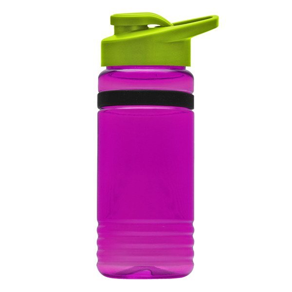 UpCycle rPET Bottle w/ Drink Thru Lid & Grip Band, 20oz.