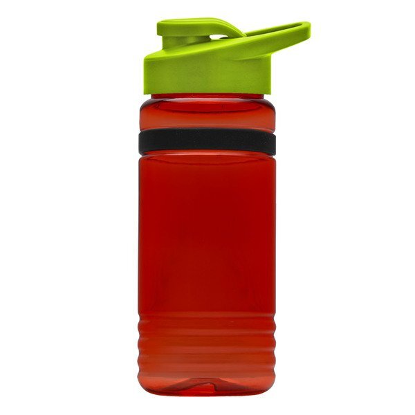 UpCycle rPET Bottle w/ Drink Thru Lid & Grip Band, 20oz.