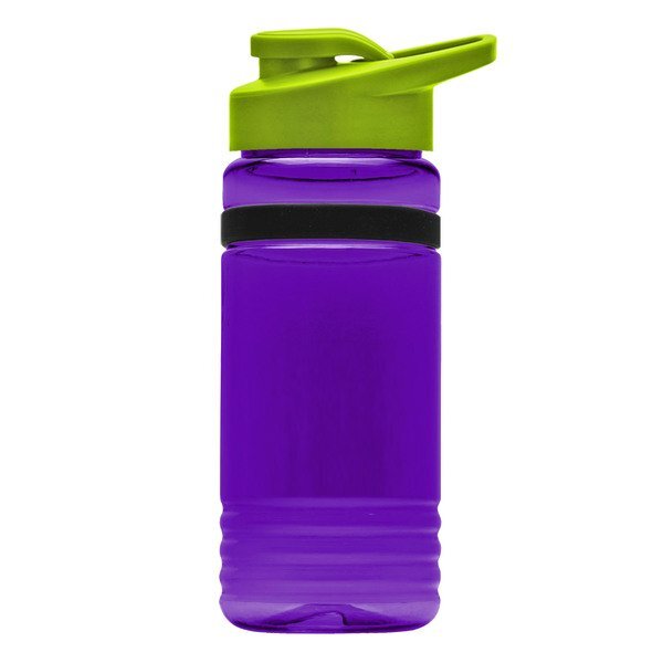 UpCycle rPET Bottle w/ Drink Thru Lid & Grip Band, 20oz.