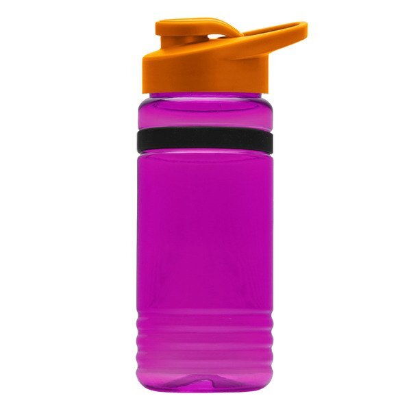 UpCycle rPET Bottle w/ Drink Thru Lid & Grip Band, 20oz.
