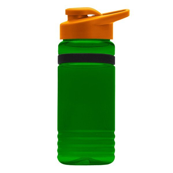 UpCycle rPET Bottle w/ Drink Thru Lid & Grip Band, 20oz.
