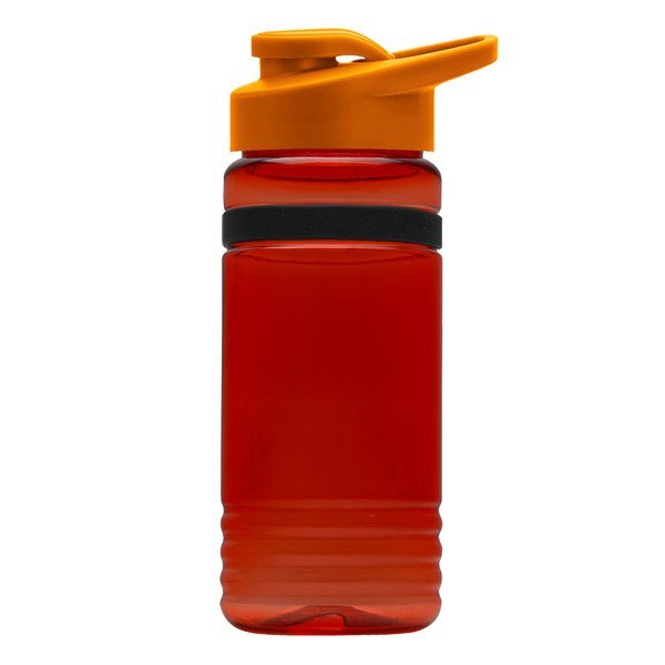 UpCycle rPET Bottle w/ Drink Thru Lid & Grip Band, 20oz.