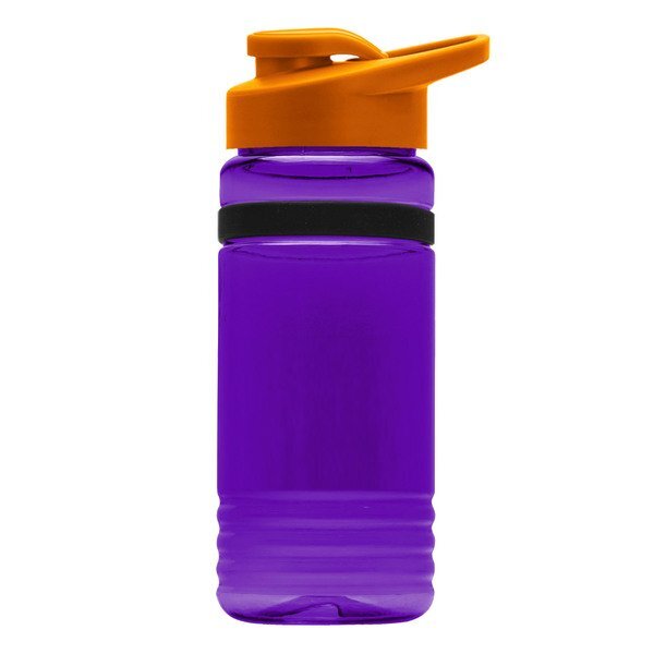 UpCycle rPET Bottle w/ Drink Thru Lid & Grip Band, 20oz.