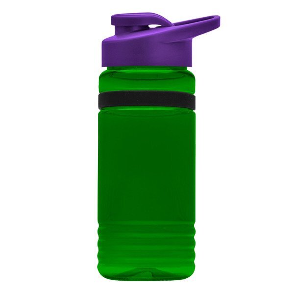 UpCycle rPET Bottle w/ Drink Thru Lid & Grip Band, 20oz.