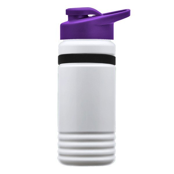 UpCycle rPET Bottle w/ Drink Thru Lid & Grip Band, 20oz.