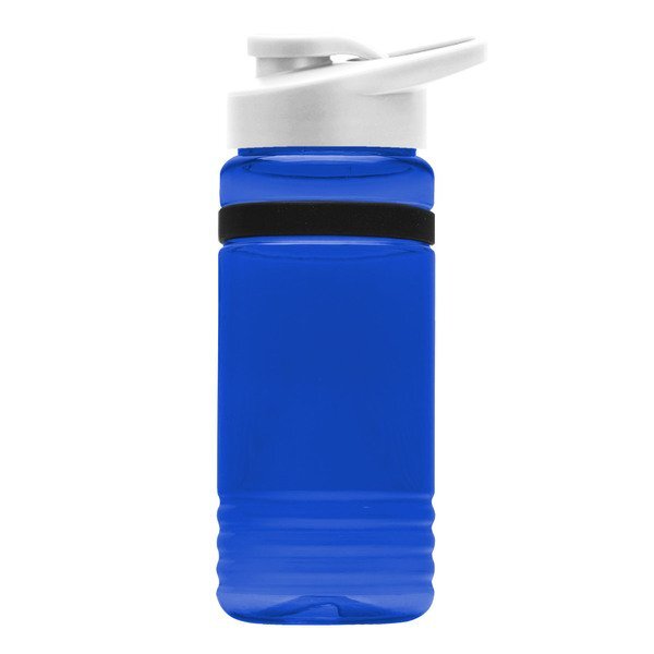 UpCycle rPET Bottle w/ Drink Thru Lid & Grip Band, 20oz.