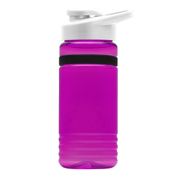 UpCycle rPET Bottle w/ Drink Thru Lid & Grip Band, 20oz.