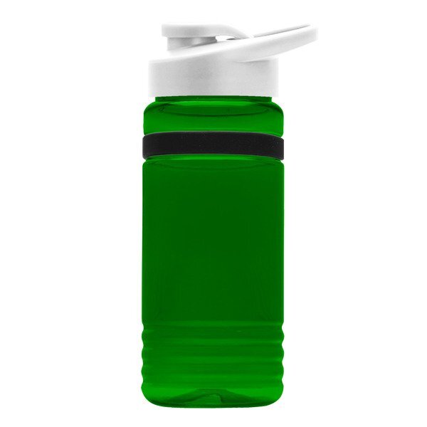 UpCycle rPET Bottle w/ Drink Thru Lid & Grip Band, 20oz.