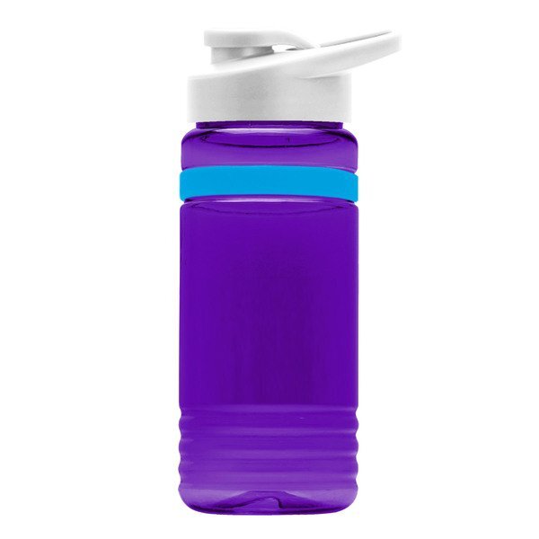 UpCycle rPET Bottle w/ Drink Thru Lid & Grip Band, 20oz.