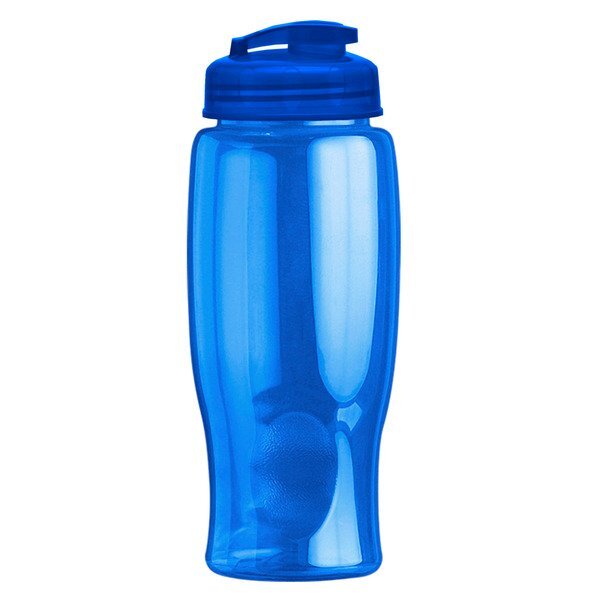 Transparent Grip Poly-Pure Sport Bottle w/ Flip Lid, 27oz.