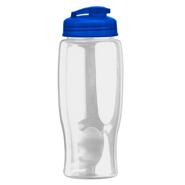 Transparent Grip Poly-Pure Sport Bottle w/ Flip Lid, 27oz.