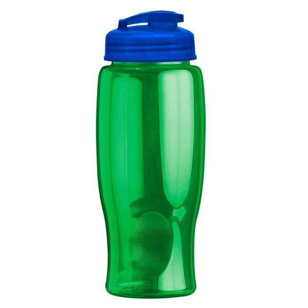 Transparent Grip Poly-Pure Sport Bottle w/ Flip Lid, 27oz.