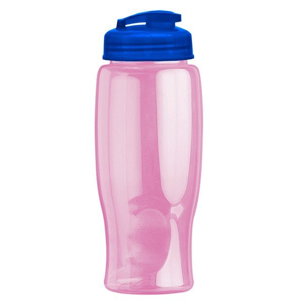 Transparent Grip Poly-Pure Sport Bottle w/ Flip Lid, 27oz.