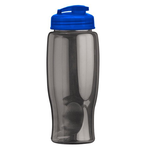 Transparent Grip Poly-Pure Sport Bottle w/ Flip Lid, 27oz.