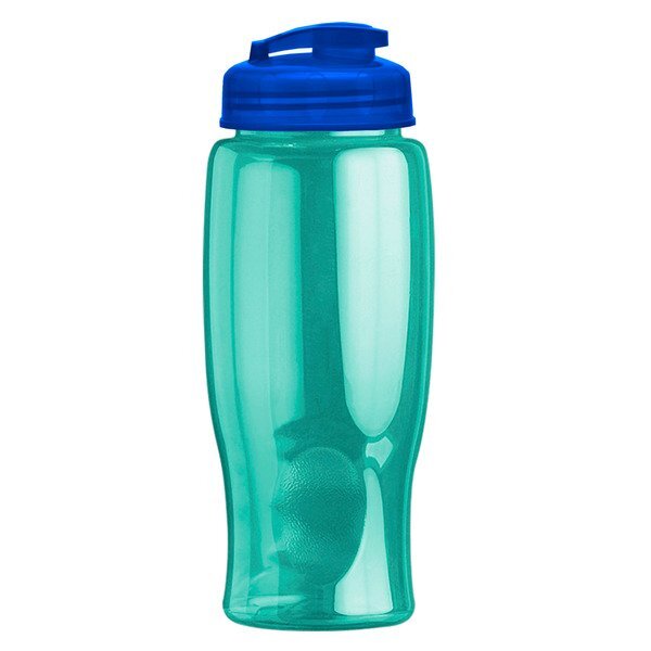 Transparent Grip Poly-Pure Sport Bottle w/ Flip Lid, 27oz.