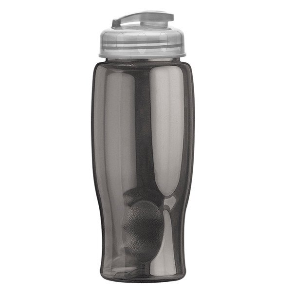 Transparent Grip Poly-Pure Sport Bottle w/ Flip Lid, 27oz.