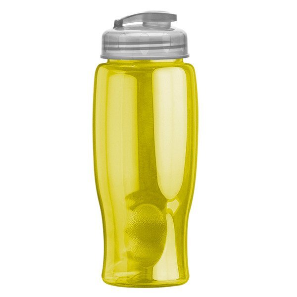 Transparent Grip Poly-Pure Sport Bottle w/ Flip Lid, 27oz.