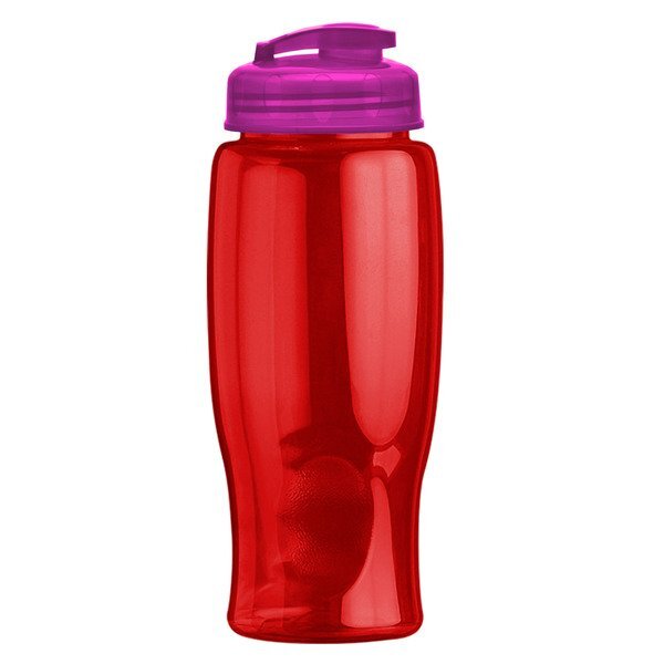 Transparent Grip Poly-Pure Sport Bottle w/ Flip Lid, 27oz.