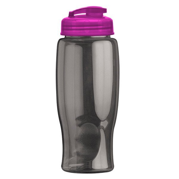Transparent Grip Poly-Pure Sport Bottle w/ Flip Lid, 27oz.