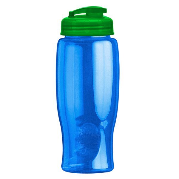 Transparent Grip Poly-Pure Sport Bottle w/ Flip Lid, 27oz.