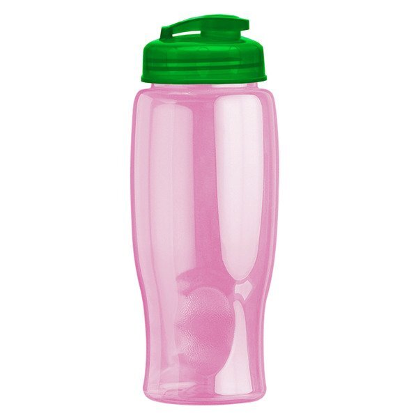 Transparent Grip Poly-Pure Sport Bottle w/ Flip Lid, 27oz.