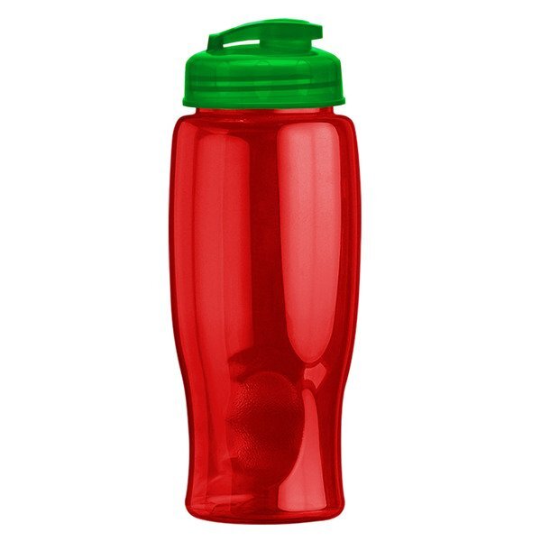 Transparent Grip Poly-Pure Sport Bottle w/ Flip Lid, 27oz.