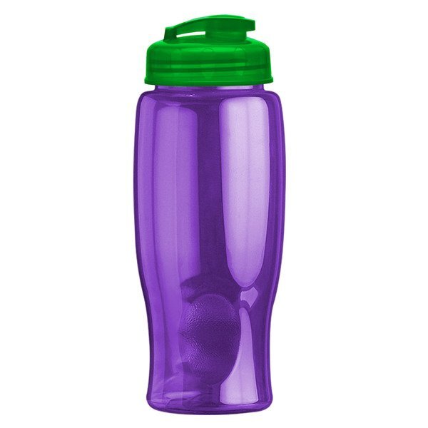 Transparent Grip Poly-Pure Sport Bottle w/ Flip Lid, 27oz.