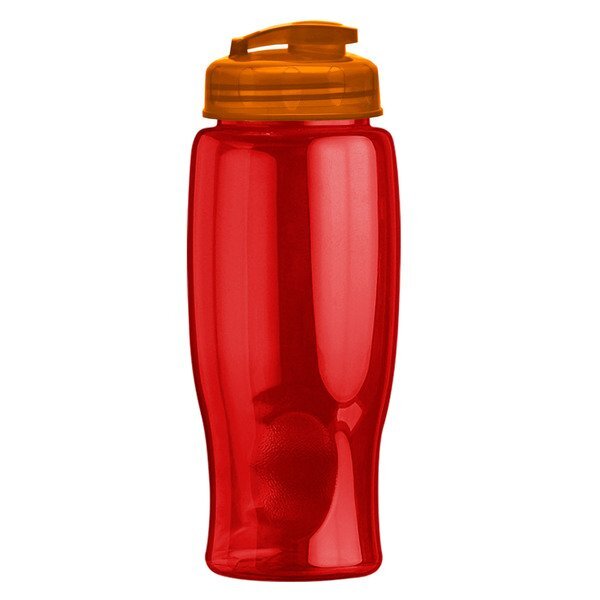 Transparent Grip Poly-Pure Sport Bottle w/ Flip Lid, 27oz.