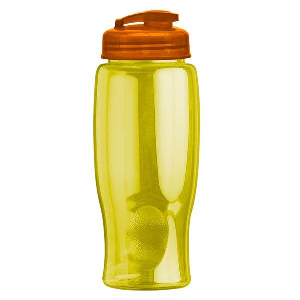 Transparent Grip Poly-Pure Sport Bottle w/ Flip Lid, 27oz.