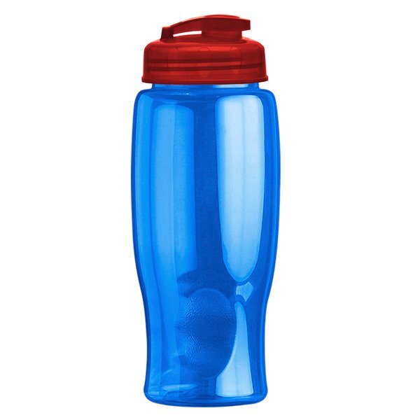 Transparent Grip Poly-Pure Sport Bottle w/ Flip Lid, 27oz.