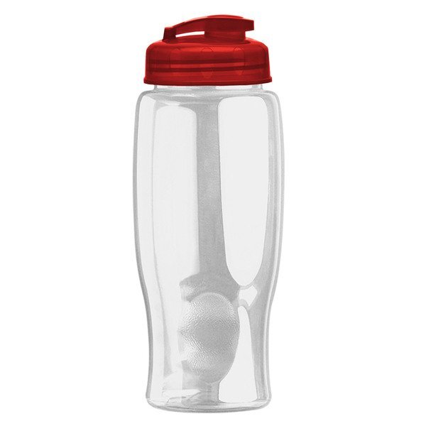 Transparent Grip Poly-Pure Sport Bottle w/ Flip Lid, 27oz.