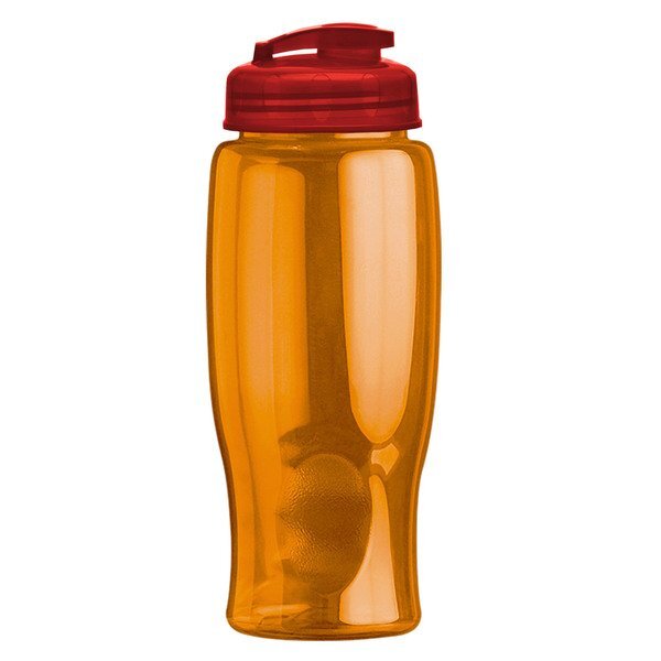 Transparent Grip Poly-Pure Sport Bottle w/ Flip Lid, 27oz.