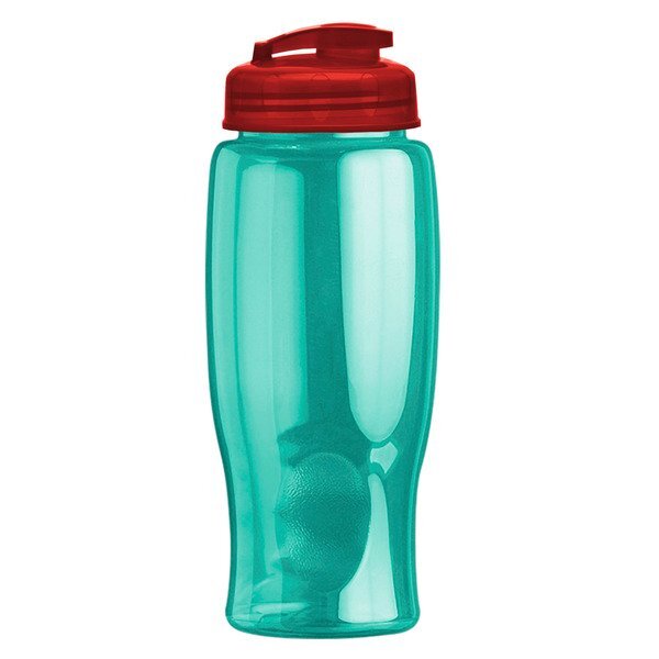 Transparent Grip Poly-Pure Sport Bottle w/ Flip Lid, 27oz.
