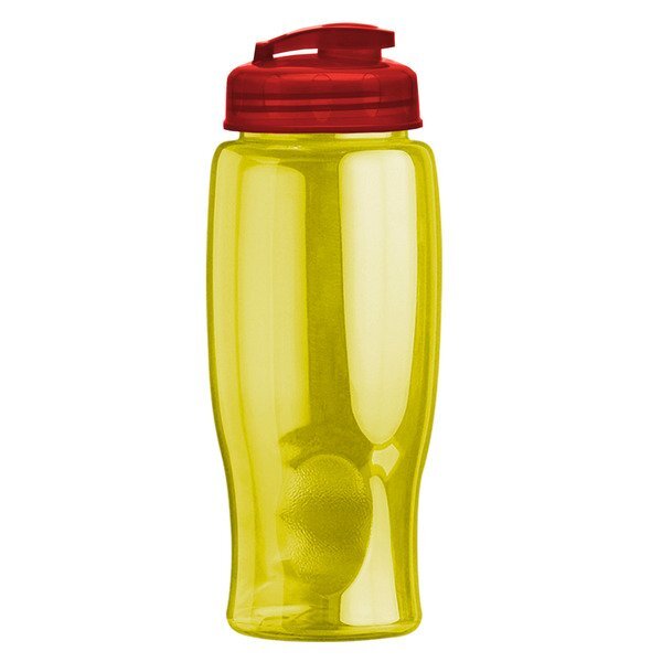 Transparent Grip Poly-Pure Sport Bottle w/ Flip Lid, 27oz.