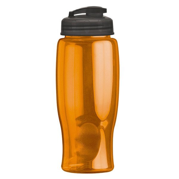Transparent Grip Poly-Pure Sport Bottle w/ Flip Lid, 27oz.