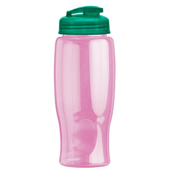 Transparent Grip Poly-Pure Sport Bottle w/ Flip Lid, 27oz.