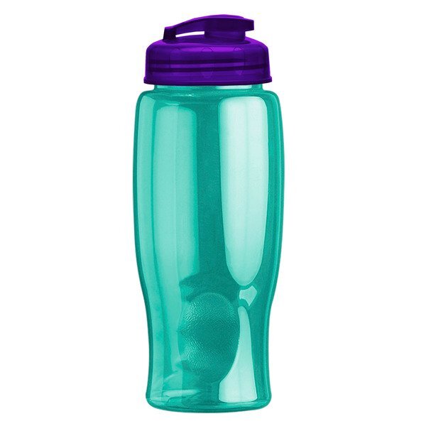 Transparent Grip Poly-Pure Sport Bottle w/ Flip Lid, 27oz.
