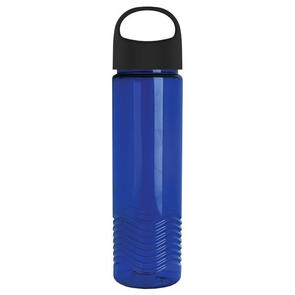 Wave Transparent Tritan Bottle w/ Oval Crest Lid, 24oz.