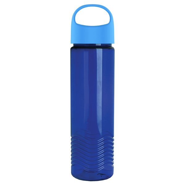 Wave Transparent Tritan Bottle w/ Oval Crest Lid, 24oz.