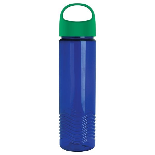 Wave Transparent Tritan Bottle w/ Oval Crest Lid, 24oz.