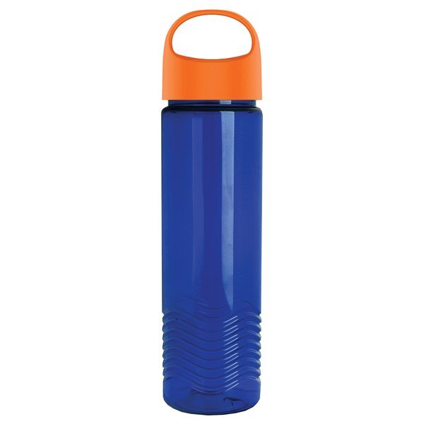 Wave Transparent Tritan Bottle w/ Oval Crest Lid, 24oz.