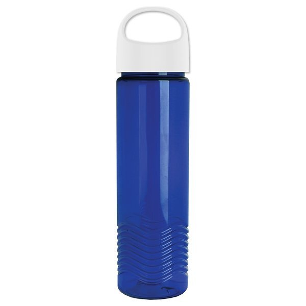 Wave Transparent Tritan Bottle w/ Oval Crest Lid, 24oz.
